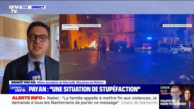 Manifestations et violences après la mort de Nahel: Benoît Payan, maire de Marseille, note une situation moins difficile dans la nuit de samedi à dimanche