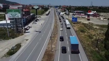 Auf der Autobahn Afyonkarahisar-Konya begann die Rückkehrdichte der Urlauber