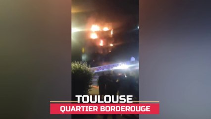 Incendie d'un immeuble à Toulouse quartier Borderouge