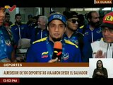 La segunda avanzada de atletas que participaron en los Juegos San Salvador 2023 llegan a Venezuela