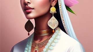 Charm Perfect Indian Lady Ai Art