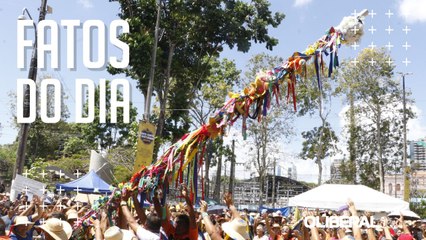Derrubada dos mastros simboliza o fim da quadra junina do Boi Pavulagem, em Belém.