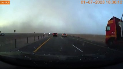 Watch: Dubai resident's video captures monster sandstorm halting vehicles during drive from Eid holiday in Oman