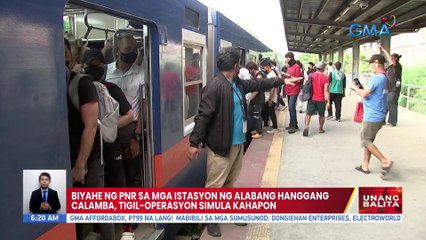 Biyahe ng PNR sa mga istasyon ng Alabang hanggang Calamba, tigil-operasyon simula kahapon | UB