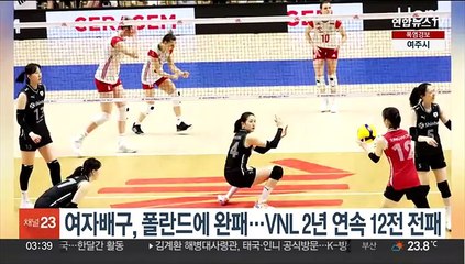 여자배구, 폴란드에 완패…VNL 2년 연속 12전 전패