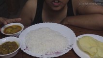 Eating Egg Curry and Soyabean with White Rice | Mukbang Videos