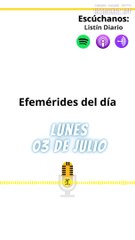 EFEMÉRIDES LUNES 03 JULIO 2023