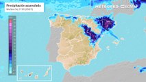 Tormentas muy intensas en el noreste de España