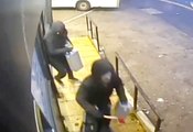 Terrifying heists caught on camera: Armed robbers assault delivery drivers and escape with £260k cash