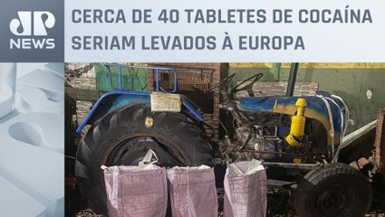 PF apreende droga escondida em pneu de trator no Porto de Santos