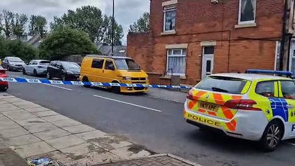 Police cordon in Pitsmoor, Sheffield
