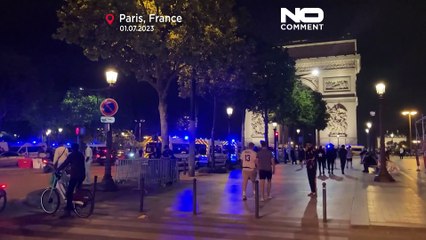 Forte presença policial em Paris
