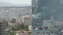 صور تظهر تصاعد أعمدة الدخان جراء التصعيد الإسرائيلي المستمر على #مخيم_جنين  #العربية