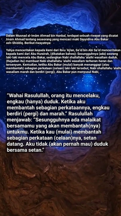 kisah kesabaran sayyidina abu bakar menghadapi celaan