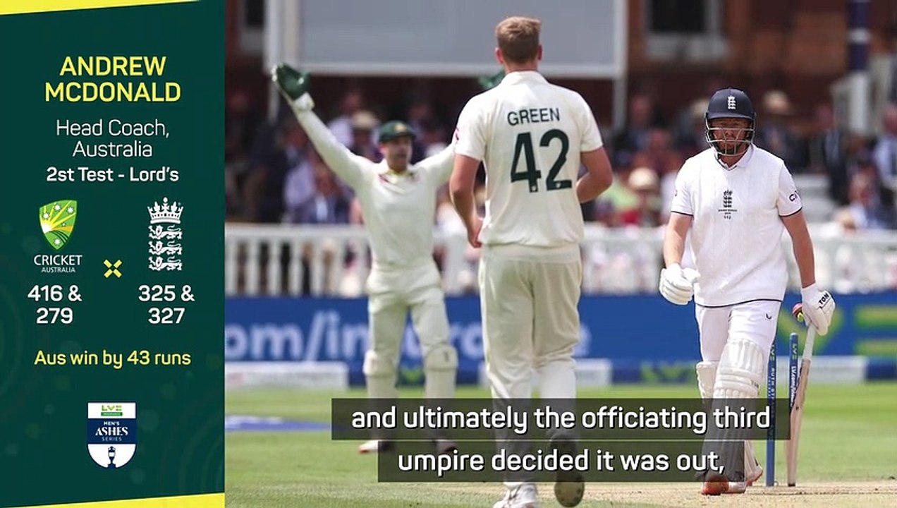 'I don't see any issues with it' - McDonald on controversial Bairstow stumping