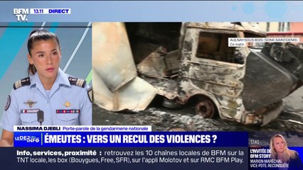 "On est sur une désescalade", la porte-parole de la gendarmerie nationale Nassima Djebli s'exprime après une sixième nuit d'émeutes