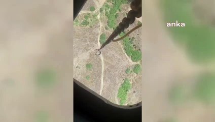 İzmir'de tarlada çıkan yangın, ormana sıçradı