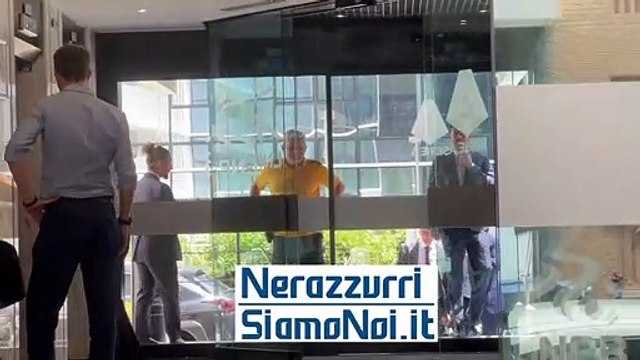 L'arrivo dell'Inter all'assemblea di Lega (3 luglio 2023)