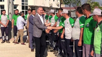Başkan Taban mesaiye personelin bayramını kutlayarak başladı