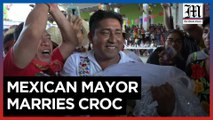 Mexican mayor marries caiman crocodile in ancient ritual