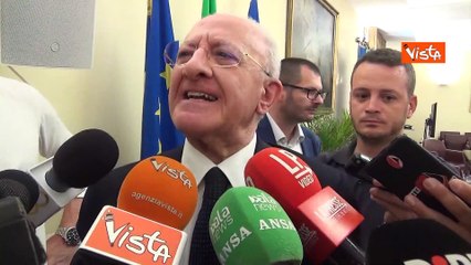 De Luca: L'unico che ha posizione critica su Pd viene aggredito, ma tempo cialtronerie ? finito