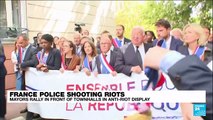 France police shooting riots: Mayors rally in front of townhalls in anti-riot display