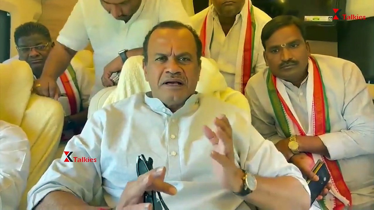 Komatireddy Venkat Reddy angered by restrictions on Congress Meeting || Khammam Talkie