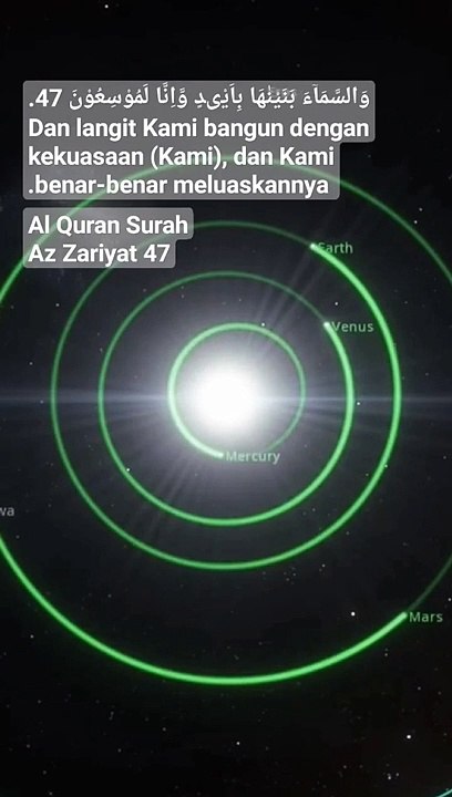 Subkhanallah, sebagai mana firman Allah  Dan langit kamu bangun dengan kekuasaan ( kami ) dan kami benar benar meluaskannya #buktiilmiahalquran #kebenaranalquran #buktikebenaranalquran #ayatilmiah #ayatilmiahalquran