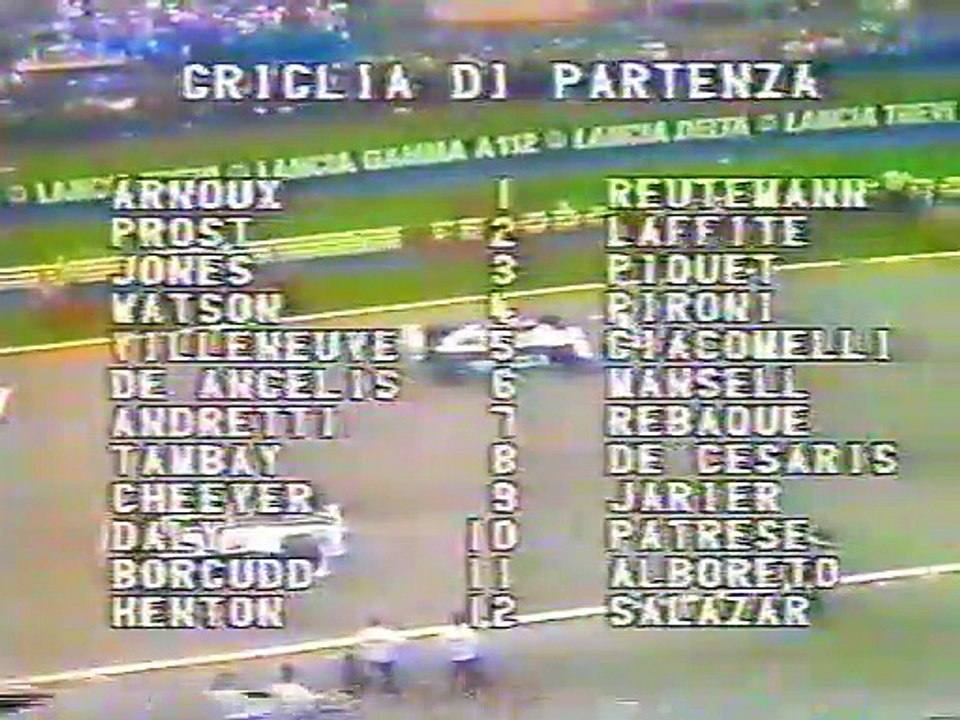F1 1981 - ITALY (BBC) - ROUND 13
