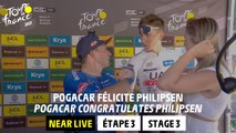 Pogacar congratulates Philipsen - Stage 3 - Tour de France 2023