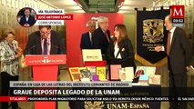 Enrique Graue deposita legado de la UNAM en la Caja de las Letras del Instituto Cervantes de Madrid