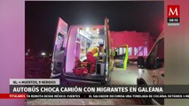 Tres migrantes muertos y ocho lesionados dejó un accidente en Galeana, Nuevo León