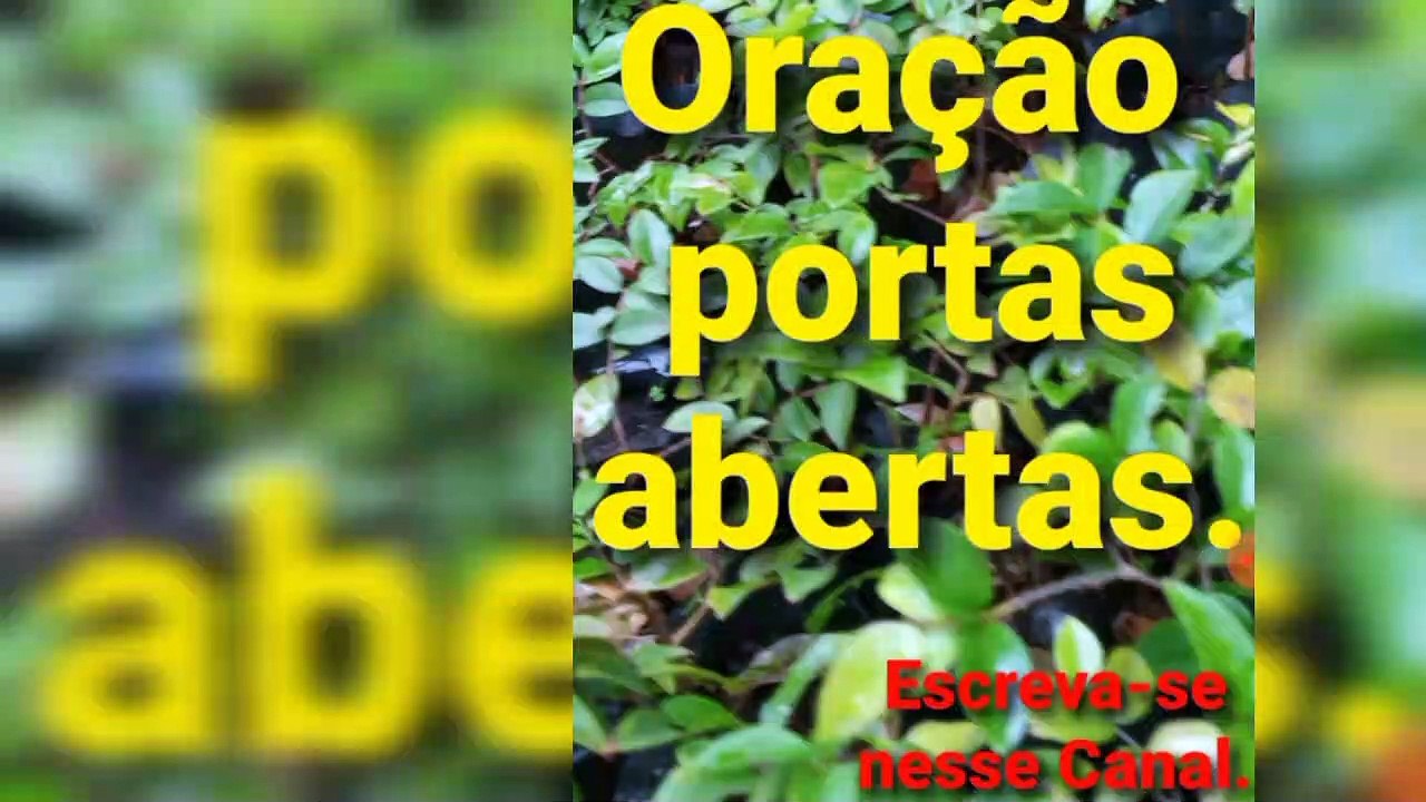 Oração portas abertas. Deus é Fiel.