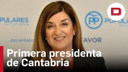Sáenz de Buruaga (PP), investida como primera presidenta de Cantabria con el 'no' de Vox
