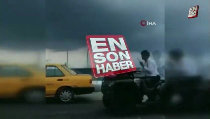 Meksika'da oluşan su hortumu