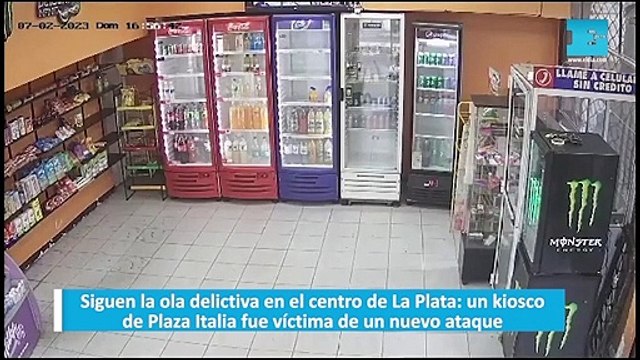 Siguen la ola delictiva en el centro de La Plata un kiosco de Plaza Italia fue víctima de un nuevo ataque