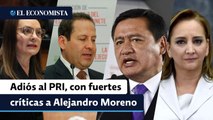 Adiós al PRI: renuncian los senadores Miguel Ángel Osorio Chong, Claudia Ruiz Massieu, Eruviel Ávila y Nuvia Mayorga
