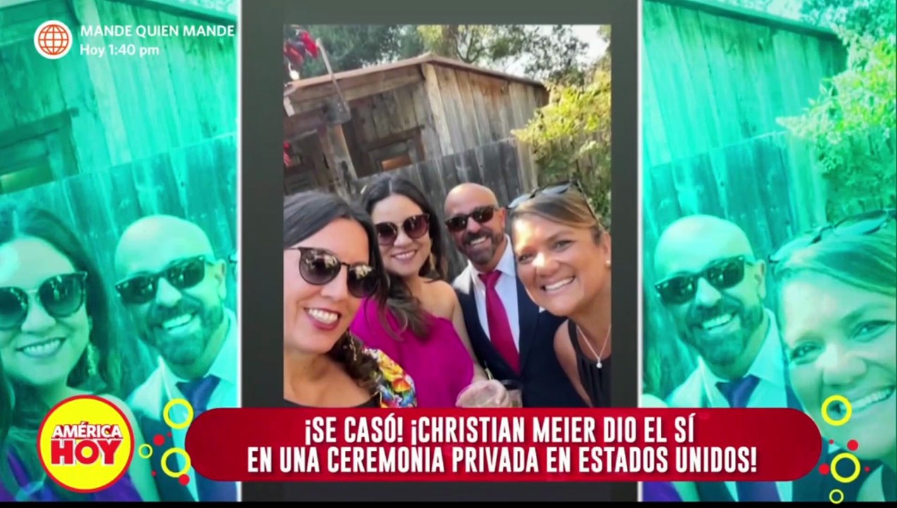 Mira aqu las imgenes de la estricta boda privada que tuvieron Christian Meier y su novia Andrea Bosio 27 aos menor que l