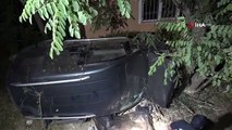 Das Auto, das in Burdur außer Kontrolle geriet, flog in die Palisade und prallte gegen einen Baum: 1 Toter