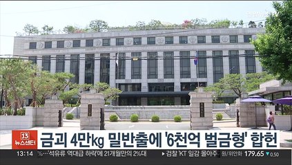 금괴 4만㎏ 밀반출에 '6천억 벌금형' 합헌