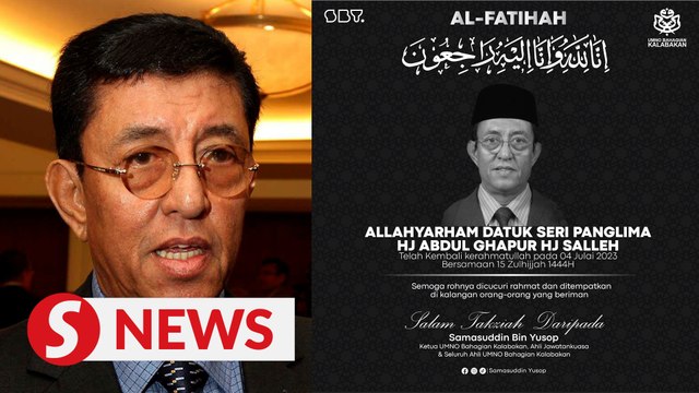 Former Sabah deputy CM Abdul Ghapur Salleh passes away