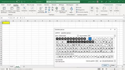 Excel, fonction REPT sous-titrage en arabe