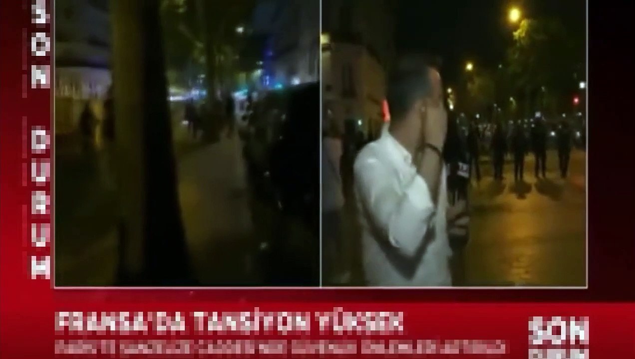 Avertissement au journaliste turc, qui a rapporté les événements en France, étonnant en direct ! La police française est venue d'Ankara