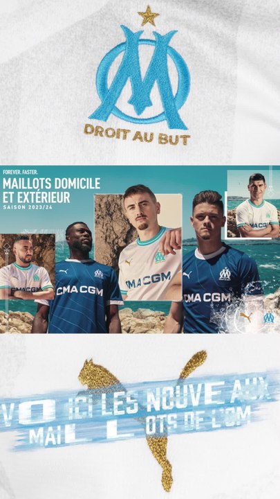 Les nouveaux maillots de l'Olympique de Marseille sont disponibles