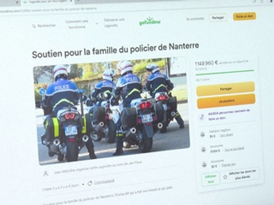 Frankreich: Über eine Million Euro Spenden für Todesschützen von Nanterre