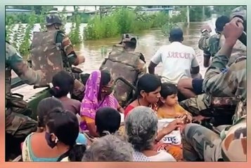 बाढ़ प्रभावित महाराष्ट्र में सुरक्षाबलों द्वारा बचाव-राहत कार्य