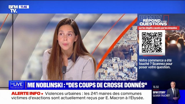 Me Noblinski, avocate du 3e passager dans la voiture de Nahel, annonce qu'une plainte sera déposée pour violences volontaires