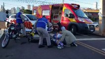 Jovem, de 23 anos, fica ferida após acidente na Rua Manaus