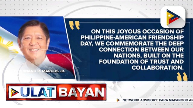 PBBM, binigyang-diin ang malalim na ugnayan ng Pilipinas at U.S. kasabay ng PH-US Friendship Day