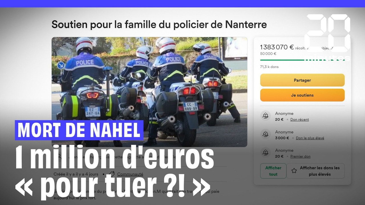 Mort de Nahel : Une cagnotte à plus d'un million d'euros pour la famille du policier mis en examen